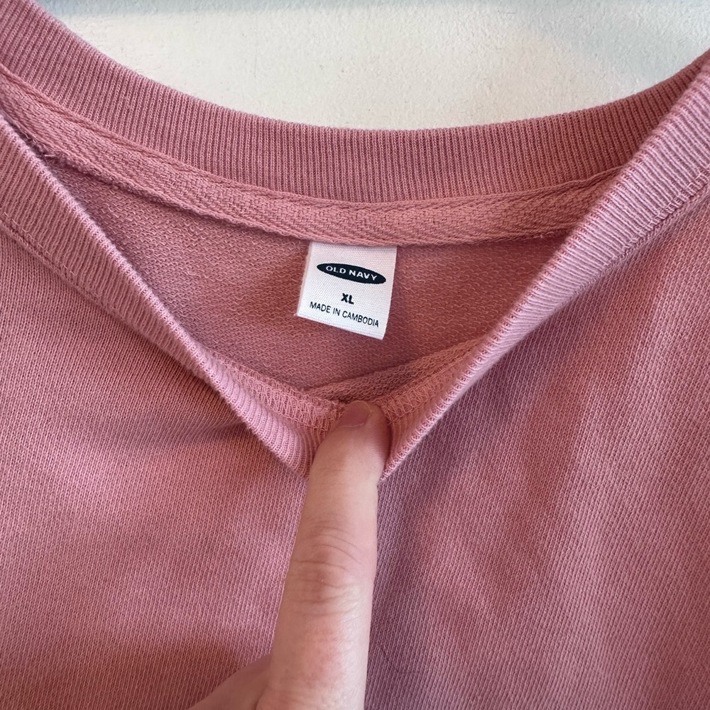 Pink and White Ombre Sweatshirt - Picture 3 of 4